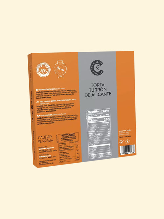 Torta turrón de Alicante
