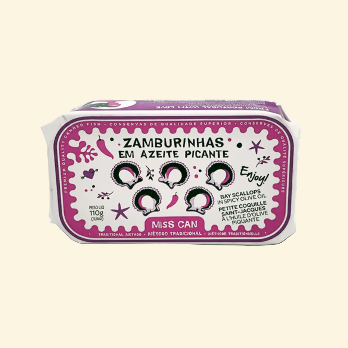 Kammusslor i kryddig olivolja