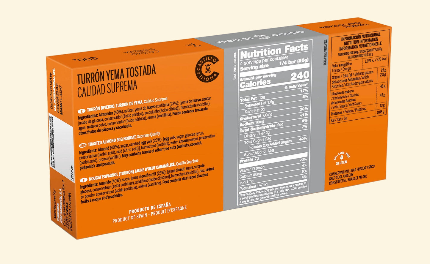 Turrón Yema Tostada